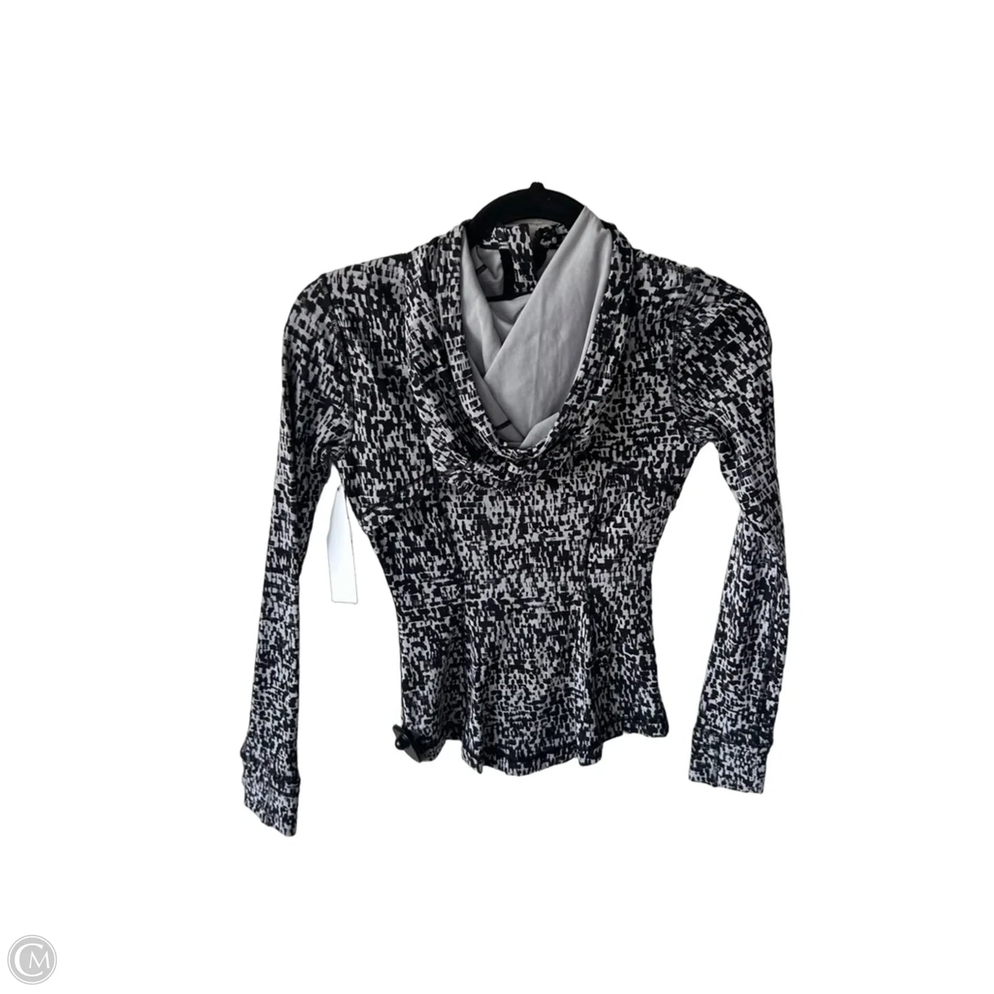 Athletic Jacket By Lululemon In Black & Grey, Size: Xs