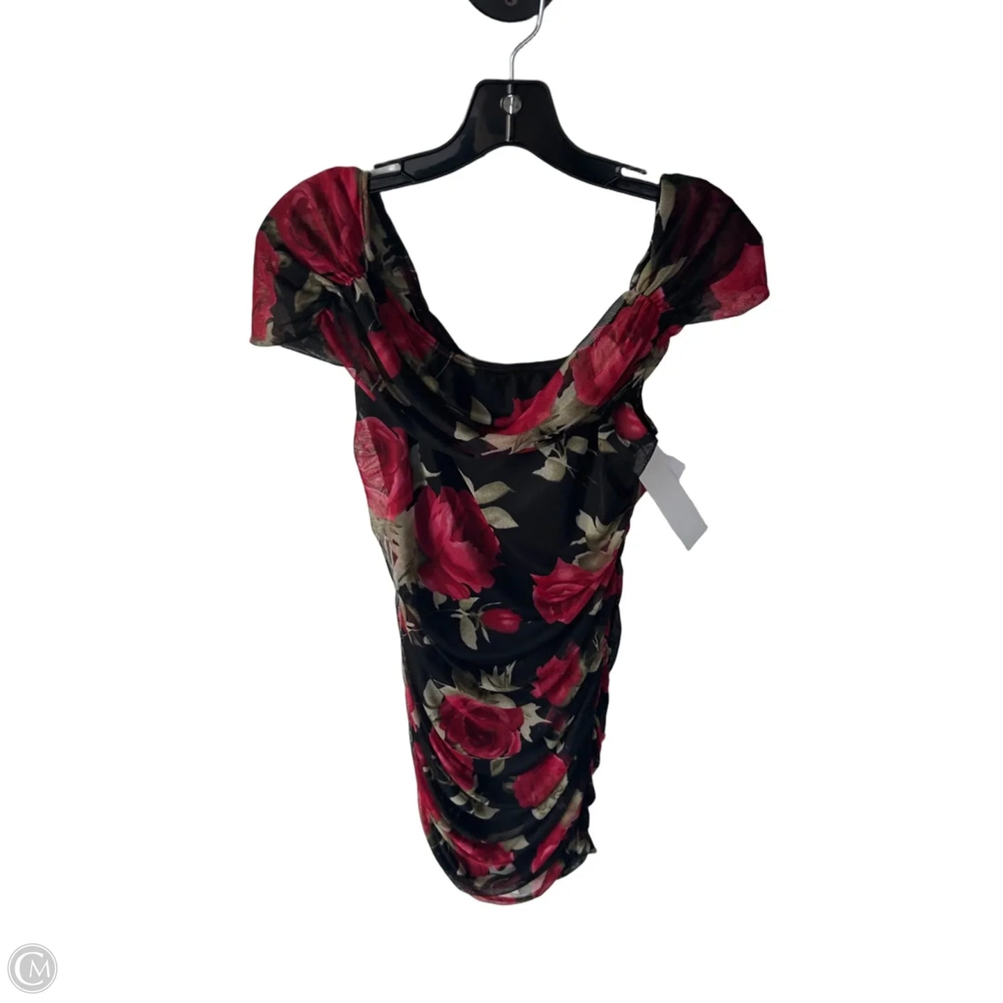 Dress Party Midi By Bebe In Black & Red, Size: L