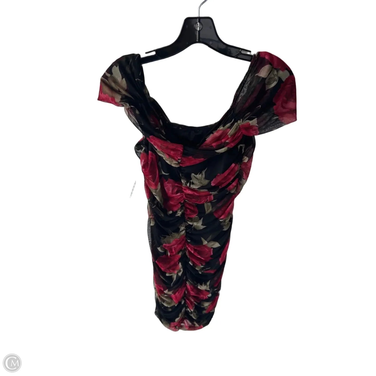 Dress Party Midi By Bebe In Black & Red, Size: L