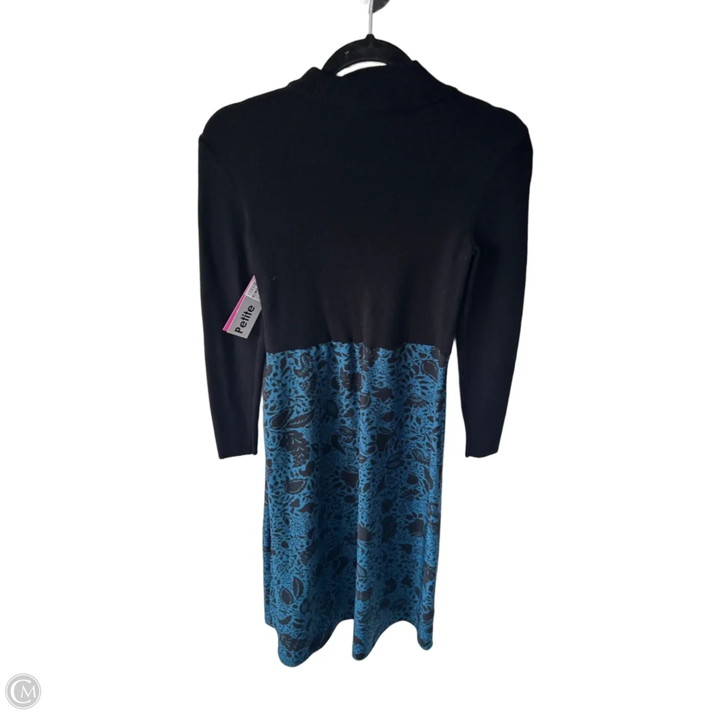 Dress Casual Midi By Ann Taylor In Black & Blue, Size: Sp