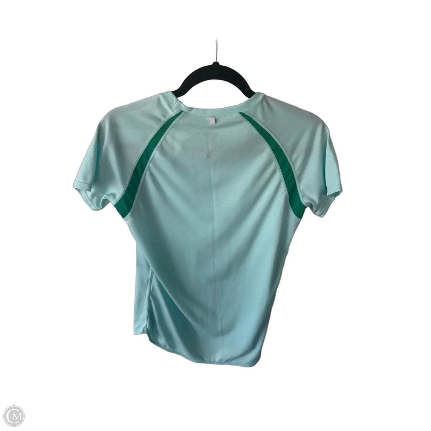 Athletic Top Short Sleeve By Nike Apparel In Blue & Green, Size: M