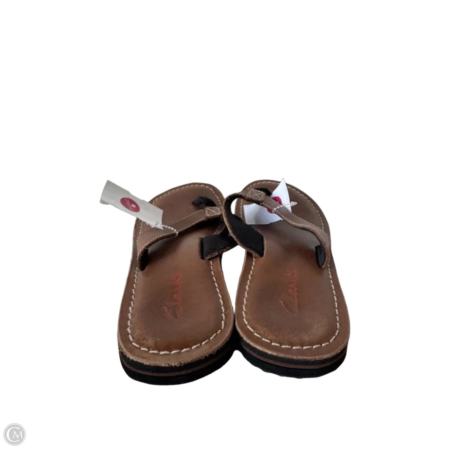 Sandals Flip Flops By Clarks In Brown, Size: 5