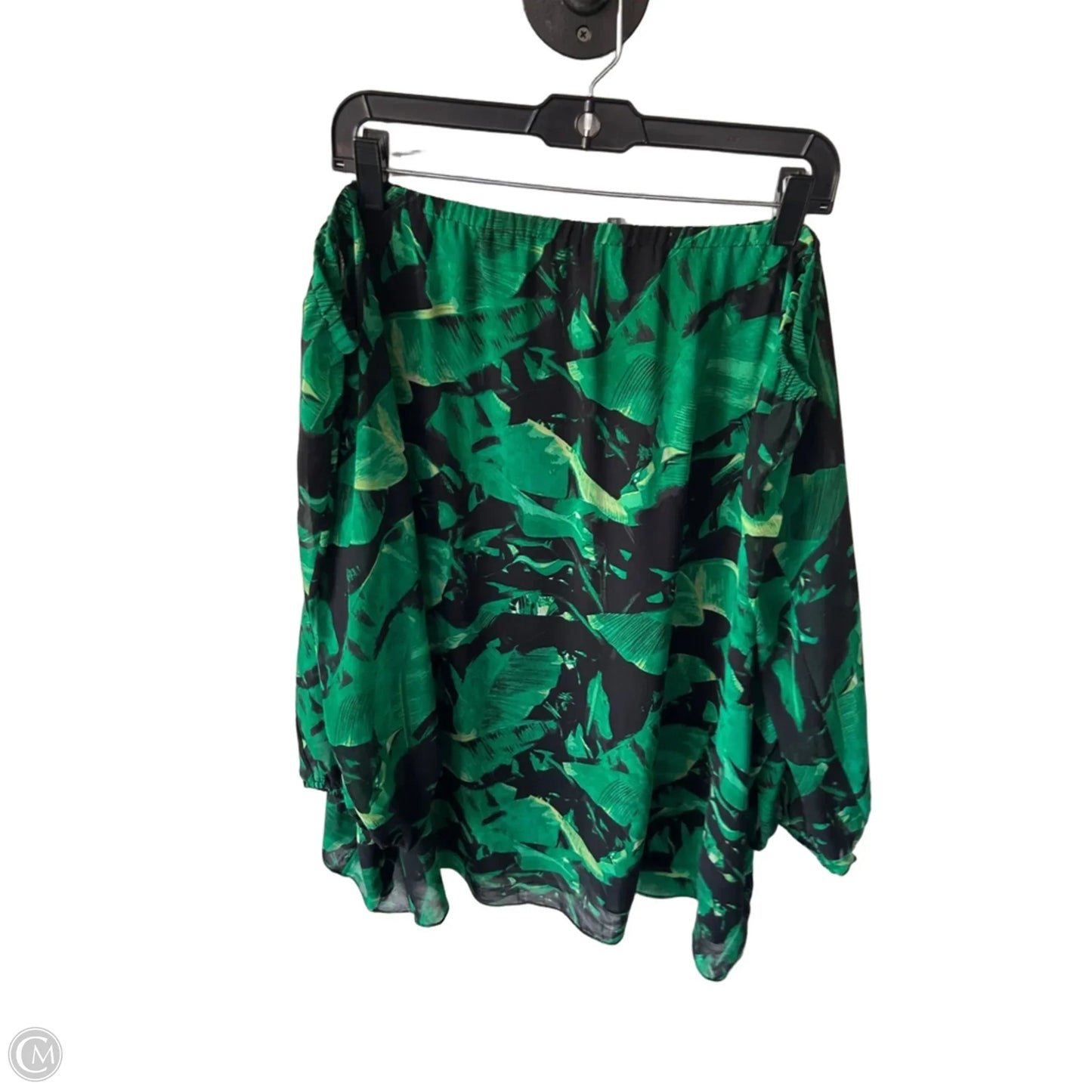 Top Long Sleeve By Vince Camuto In Black & Green, Size: 3x