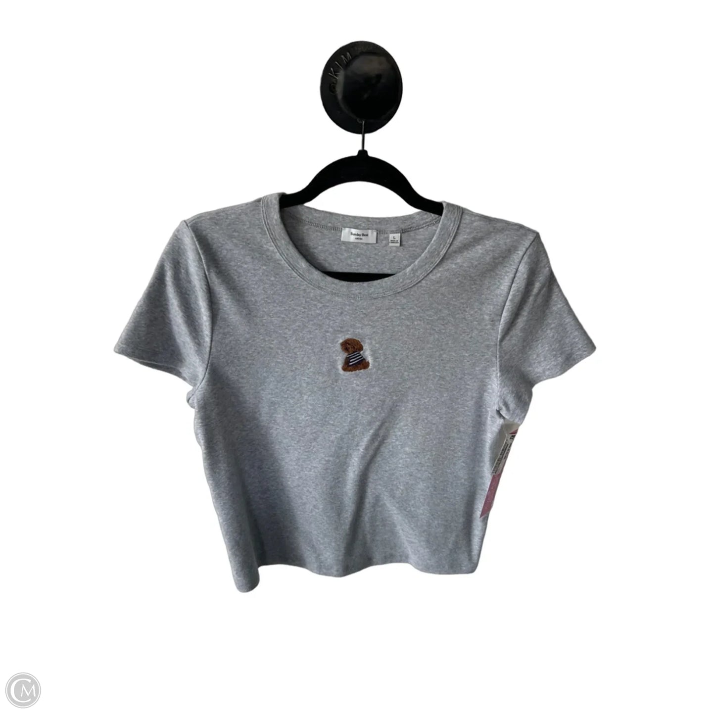 Top Short Sleeve Basic By Sunday Best In Grey, Size: L