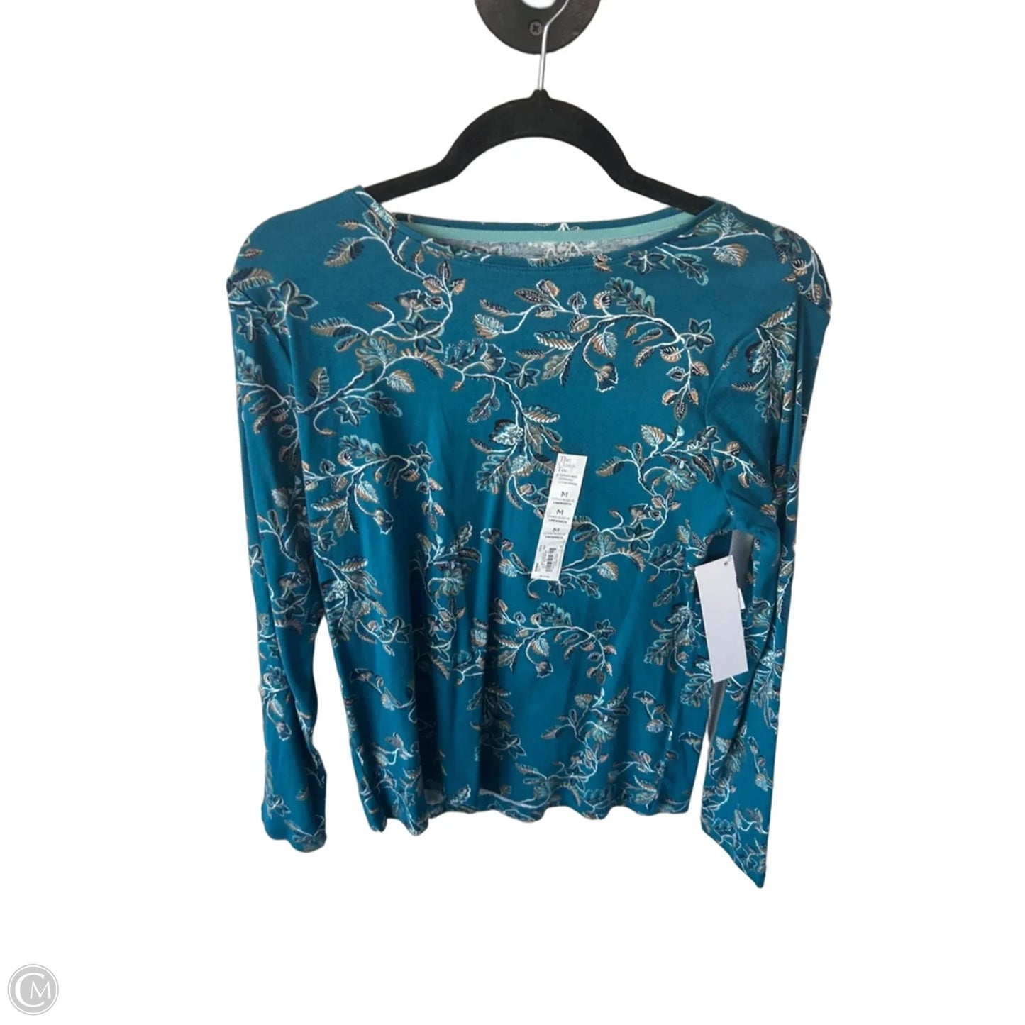 Top Long Sleeve Basic By Croft And Barrow In Blue, Size: M