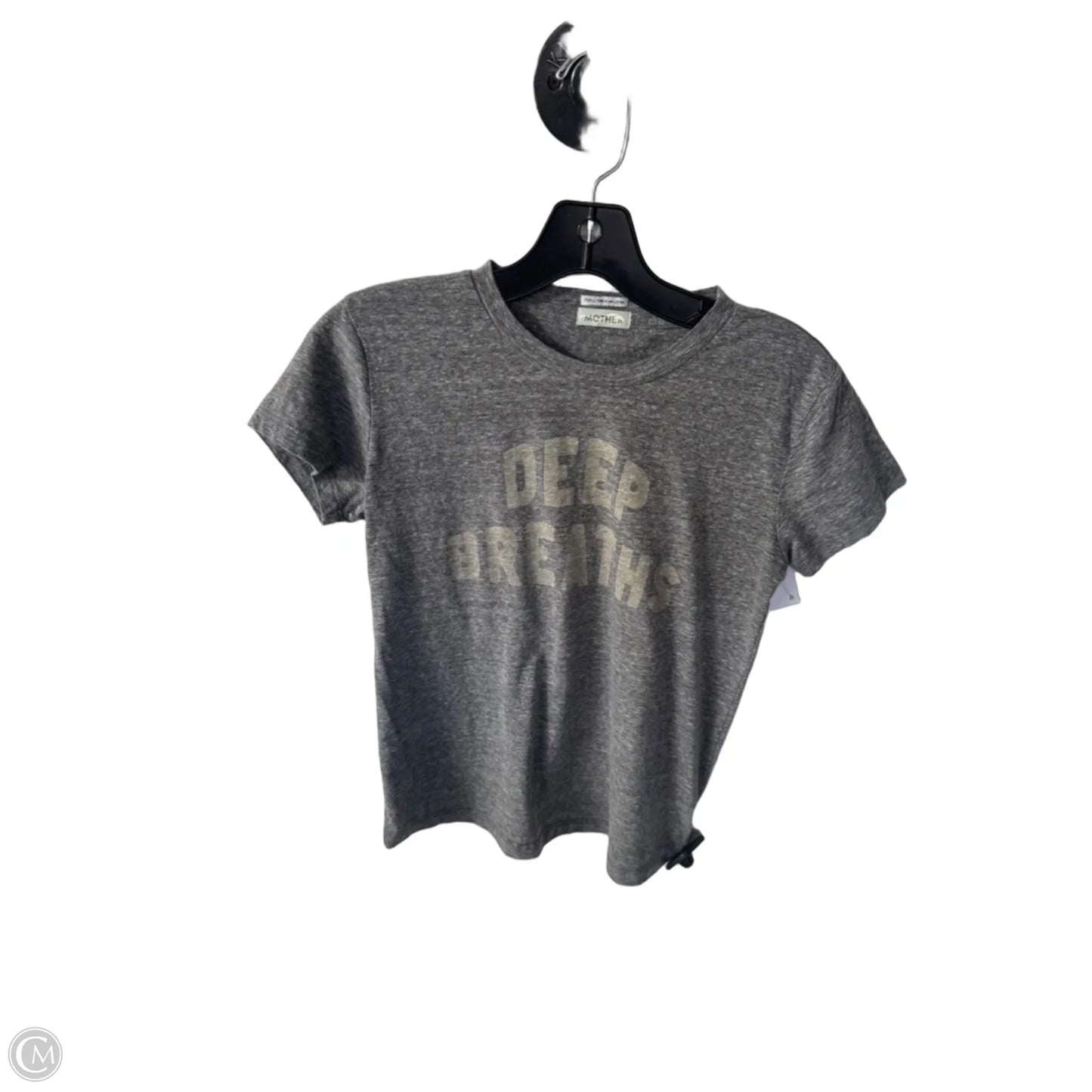 Top Short Sleeve Designer By Mother In Grey, Size: Xs
