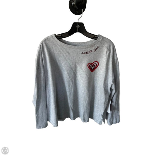 Top Long Sleeve By Old Navy In Grey, Size: 2x