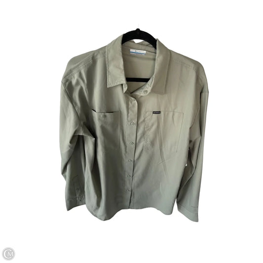 Top Long Sleeve By Columbia In Green, Size: L