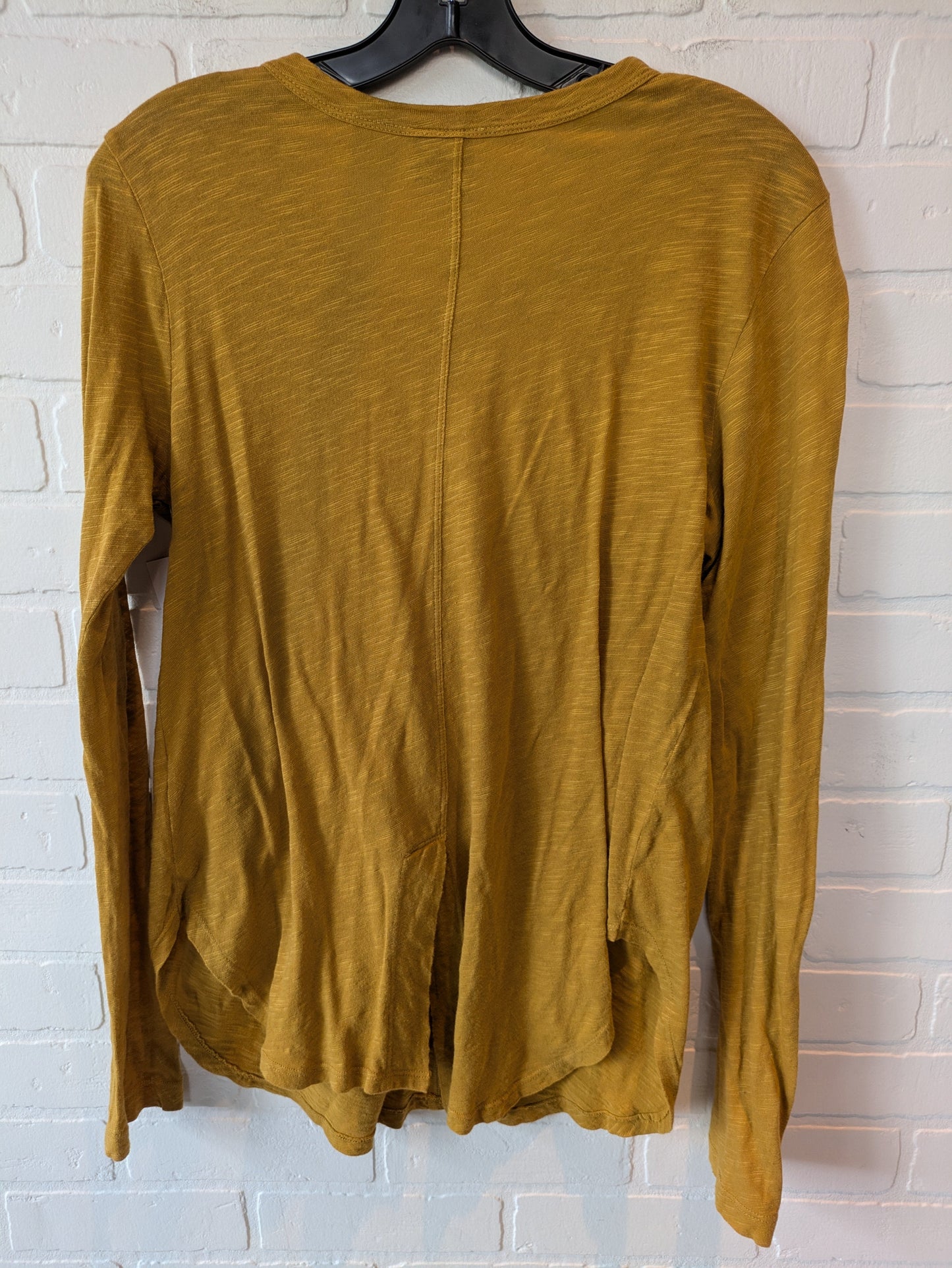 Top Long Sleeve By Left Of Center In Mustard, Size: S