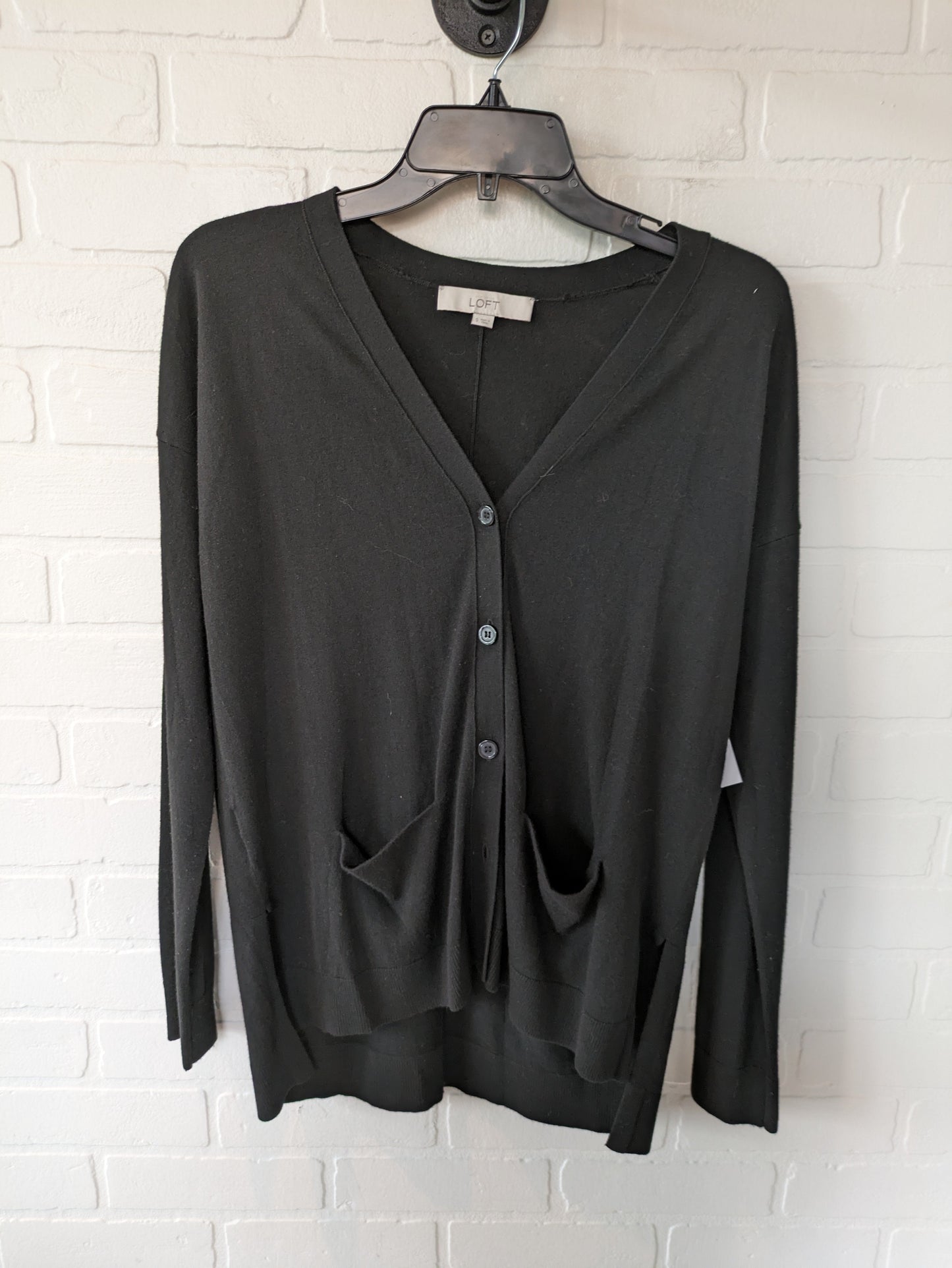 Black Sweater Cardigan Loft, Size S