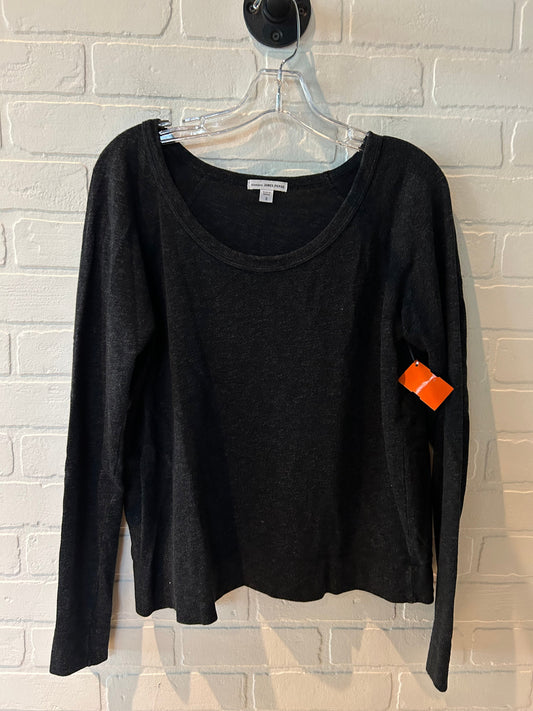 Black Top Long Sleeve James Perse, Size L