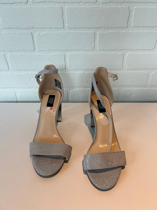 Sandals Heels Block By Jones New York In Silver, Size: 9.5