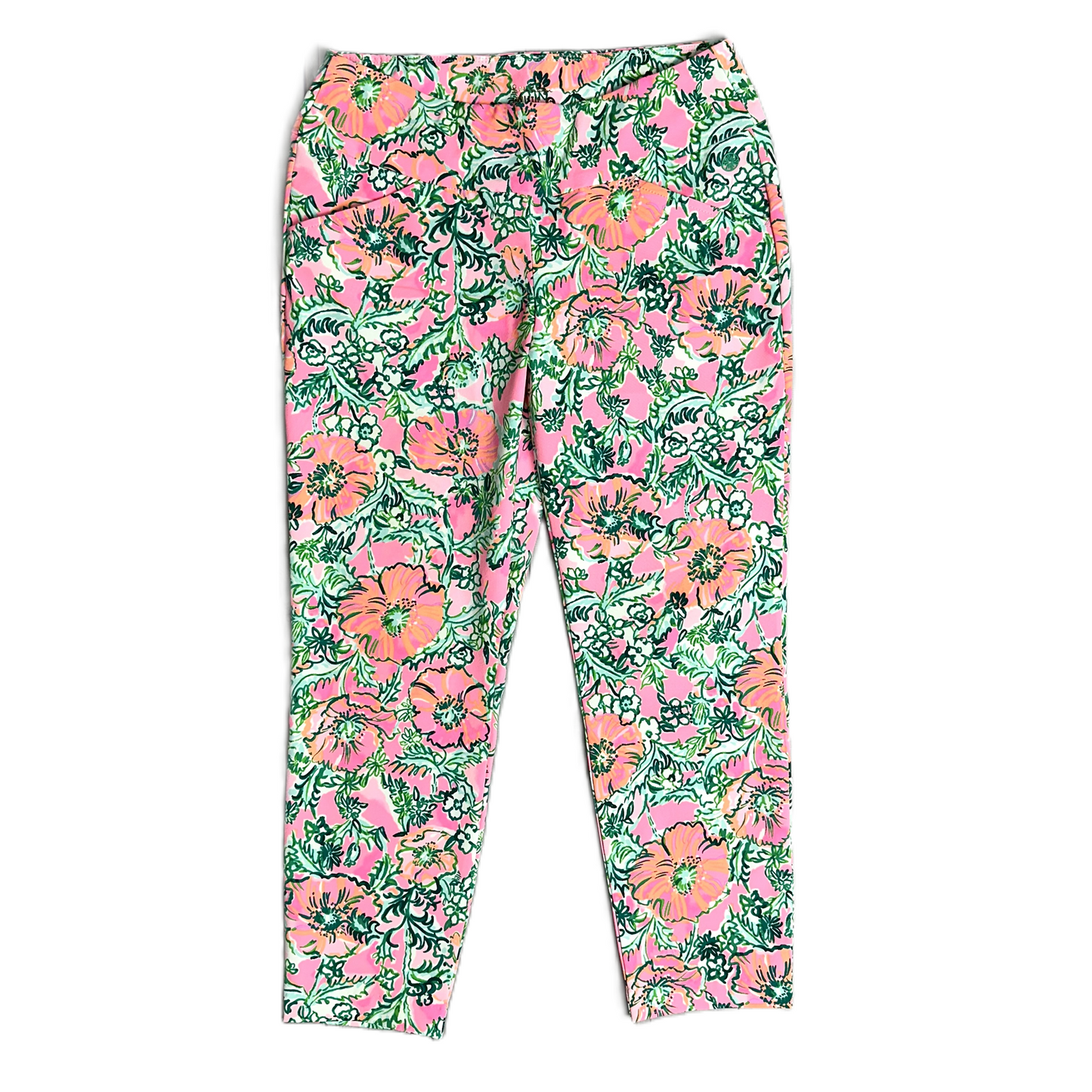 Pants Designer By Lilly Pulitzer In Green & Pink, Size: 6