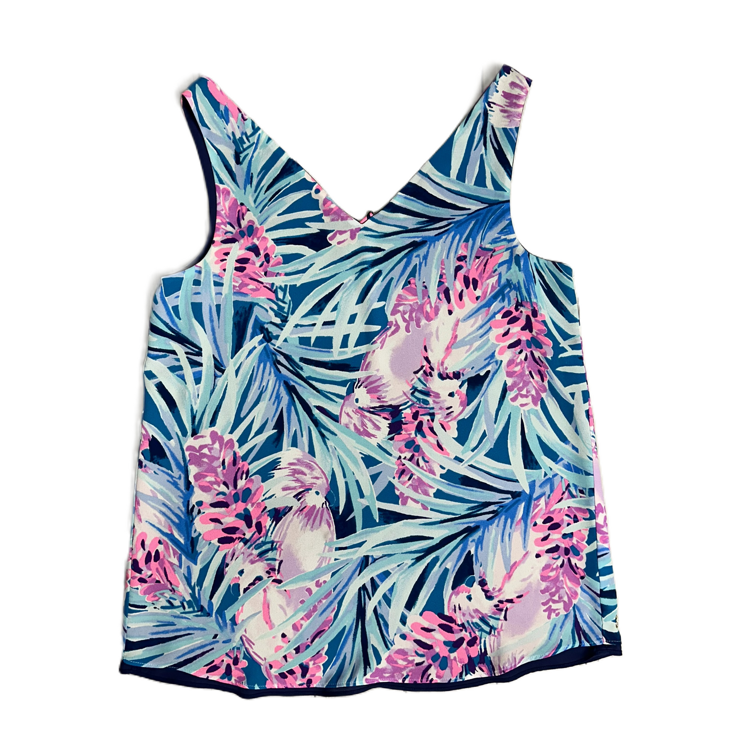 Top Sleeveless Designer By Lilly Pulitzer In Blue & Purple, Size: Xs