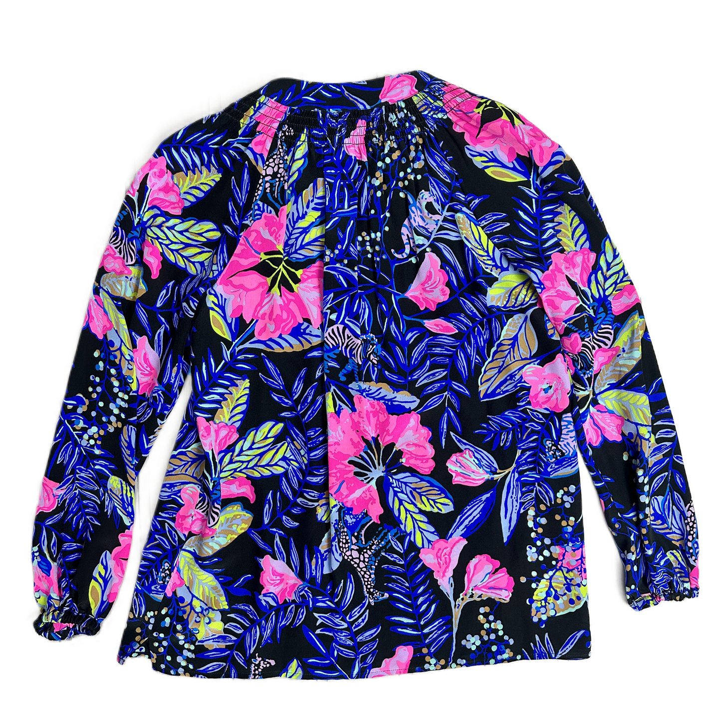 Blouse Designer By Lilly Pulitzer In Black & Blue, Size: Xs