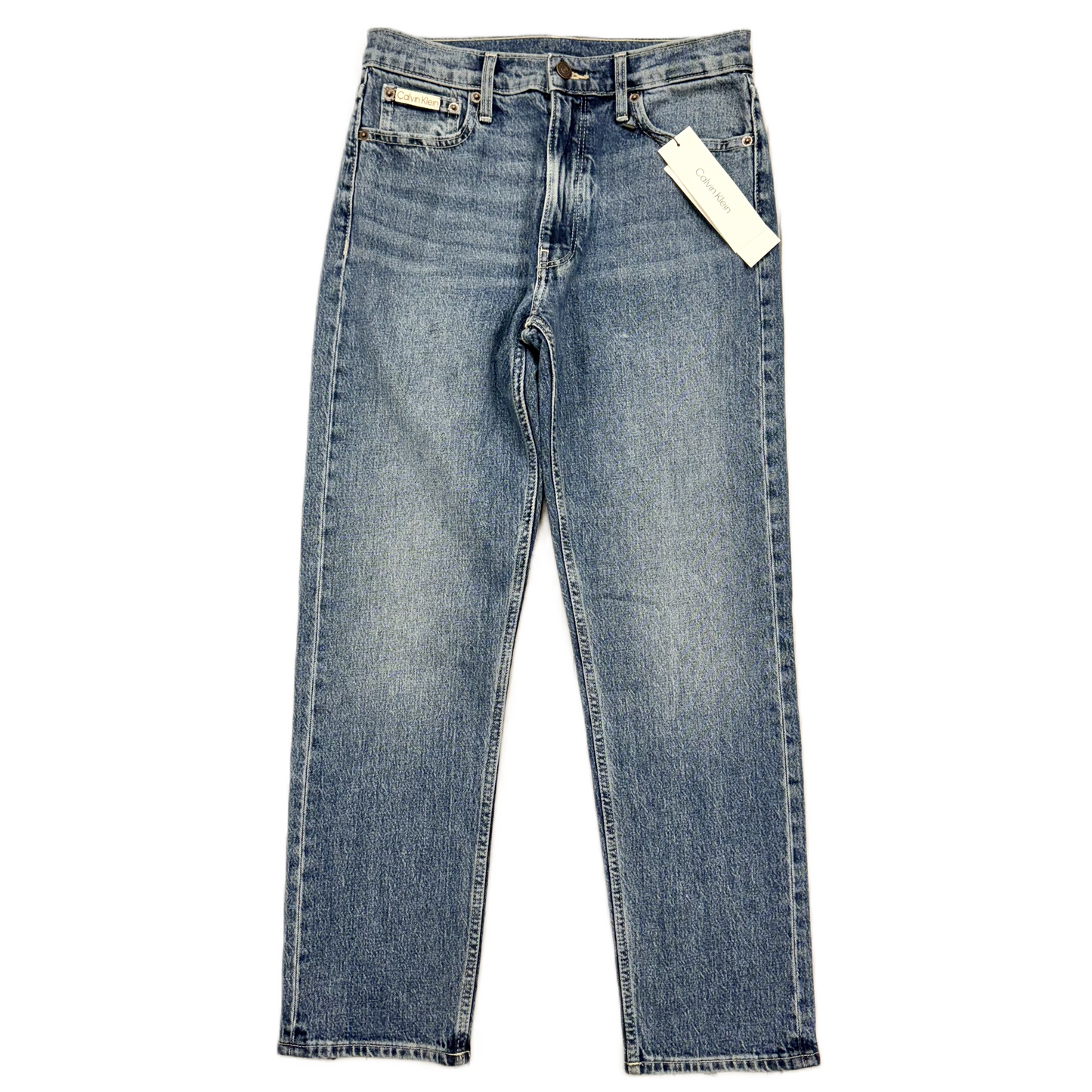 Jeans Straight By Calvin Klein In Blue Denim, Size: 2