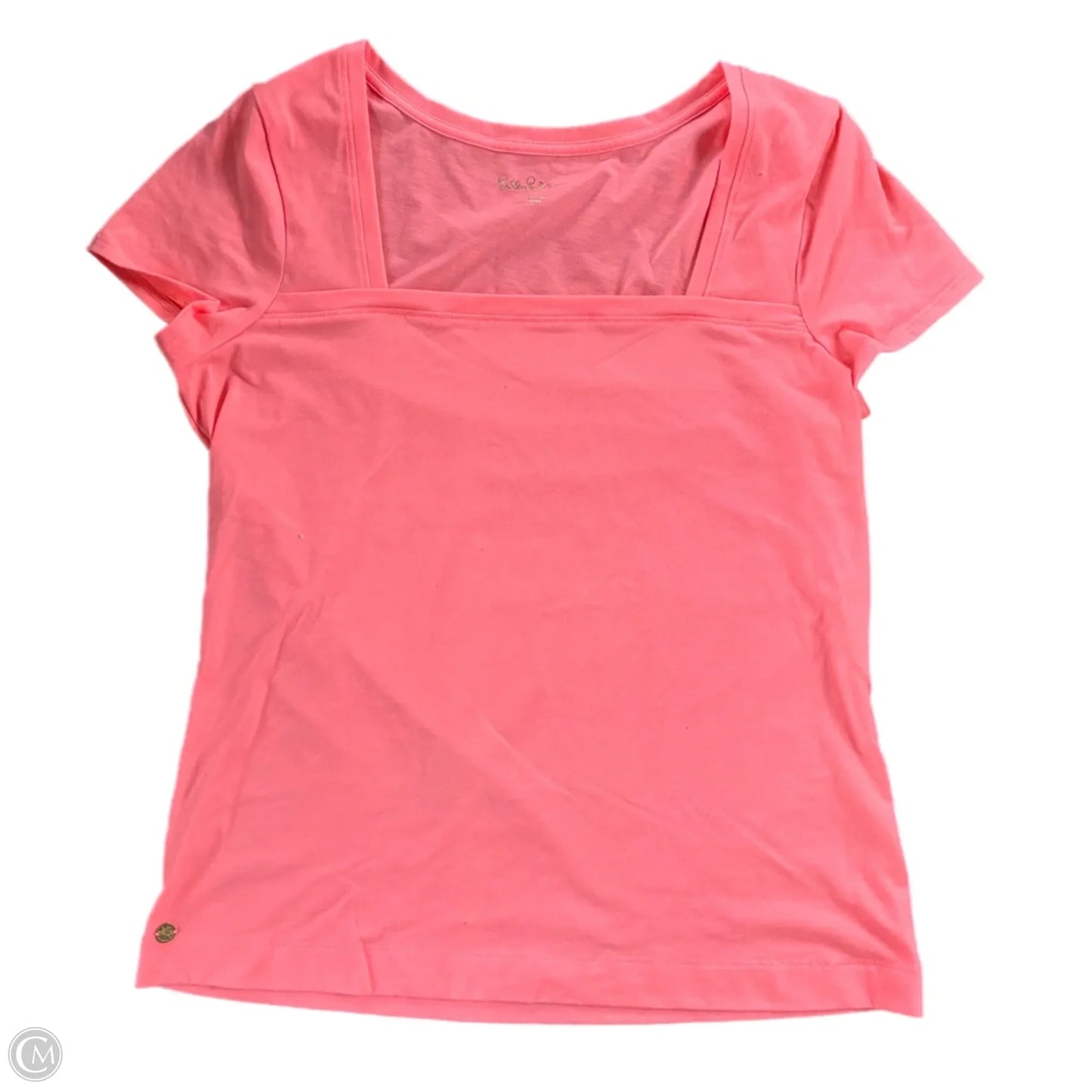 Top Short Sleeve Designer By Lilly Pulitzer In Pink, Size: M