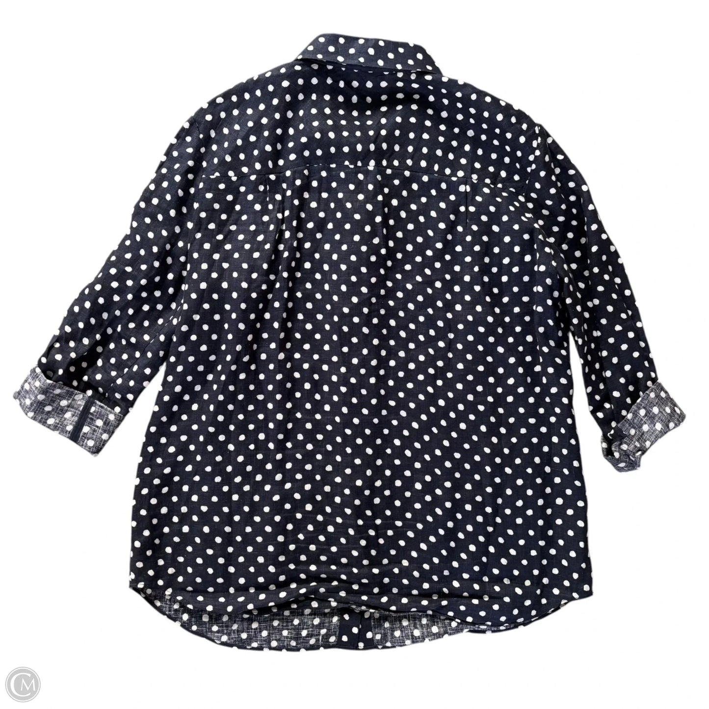 Top Long Sleeve Designer By Lafayette 148 In Polkadot Pattern, Size: M