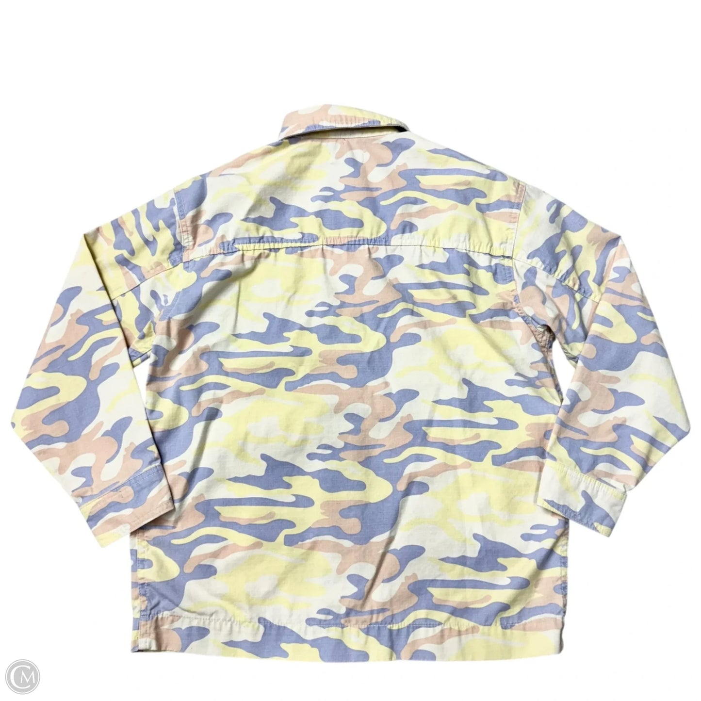 Jacket Shirt By Top Shop In Camouflage Print, Size: S