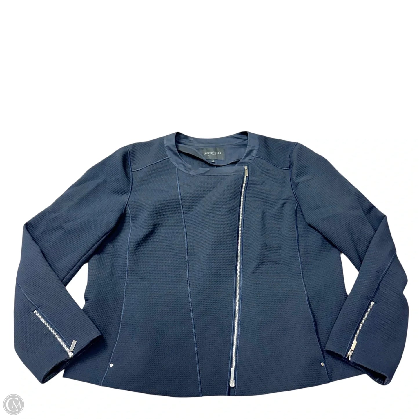 Blazer Designer By Lafayette 148 In Navy, Size: 1x