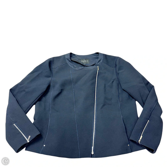 Blazer Designer By Lafayette 148 In Navy, Size: 1x