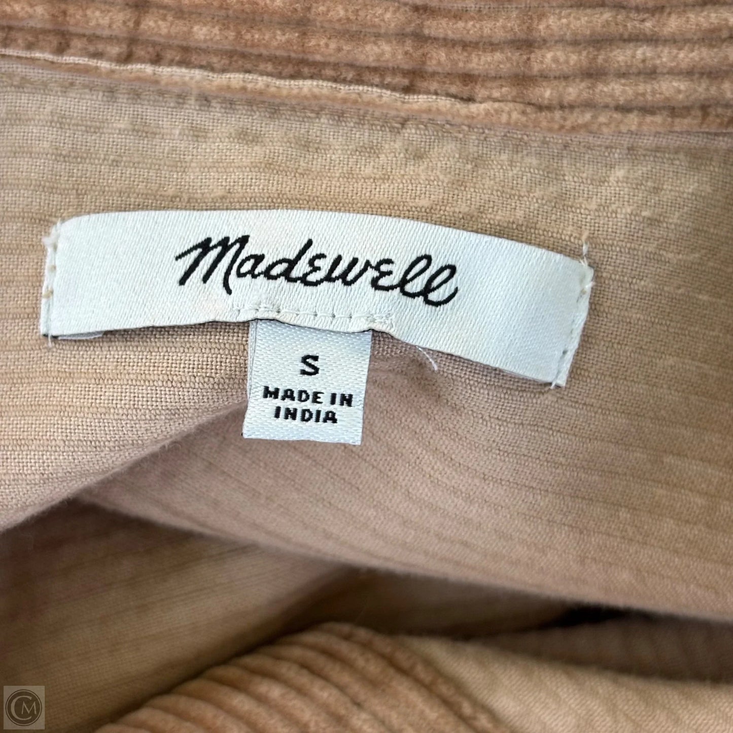 Jacket Shirt By Madewell In Tan, Size: S