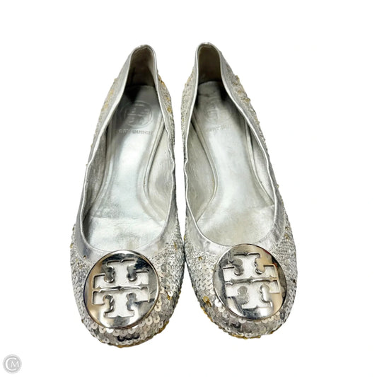 Shoes Designer By Tory Burch In Silver, Size: 6