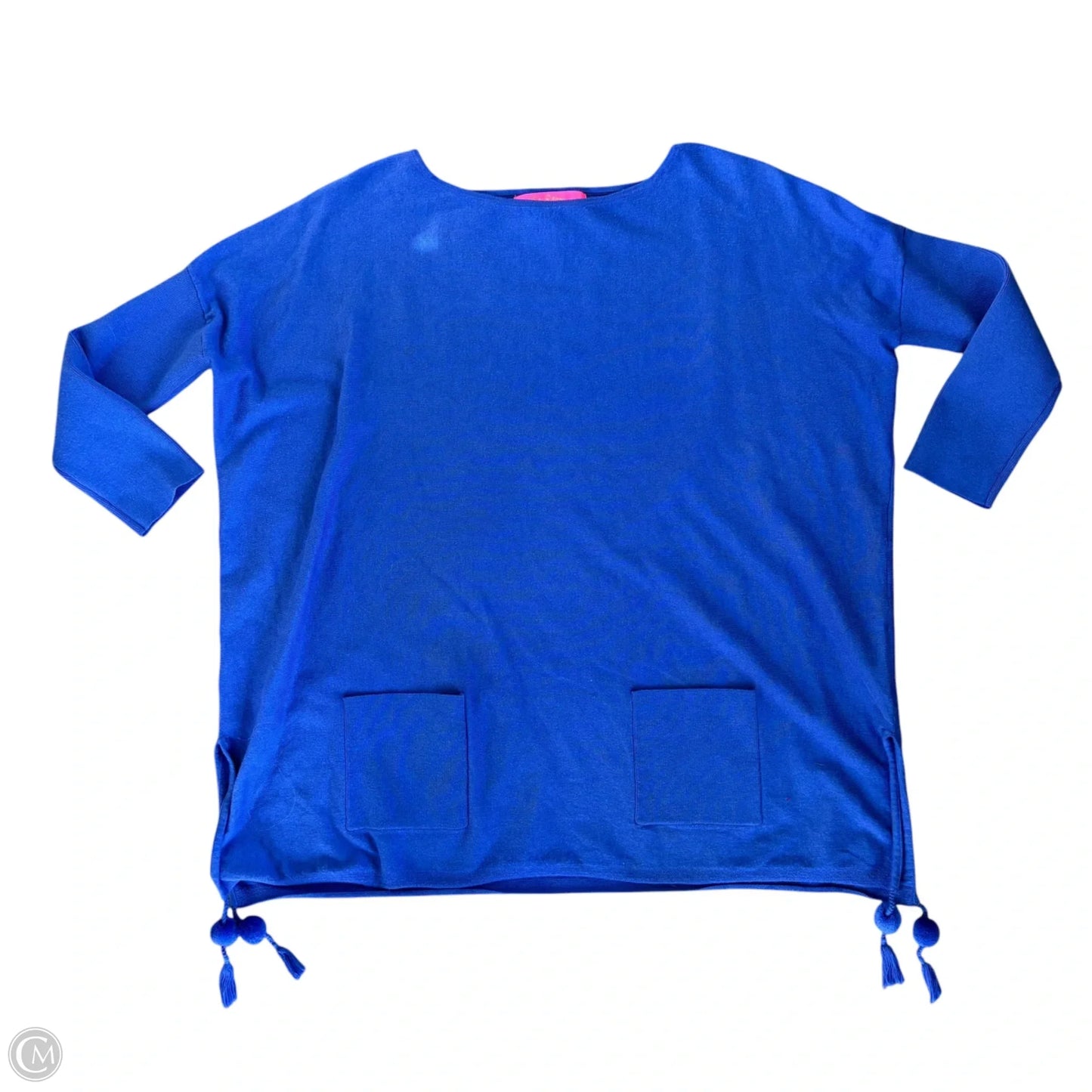 Top 3/4 Sleeve Designer By Lilly Pulitzer In Blue, Size: Xs