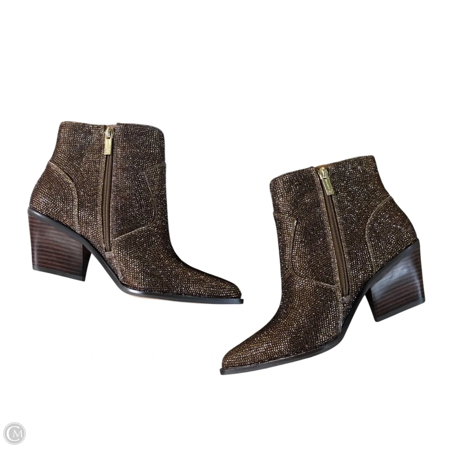Boots Ankle Heels By Jessica Simpson In Bronze, Size: 8