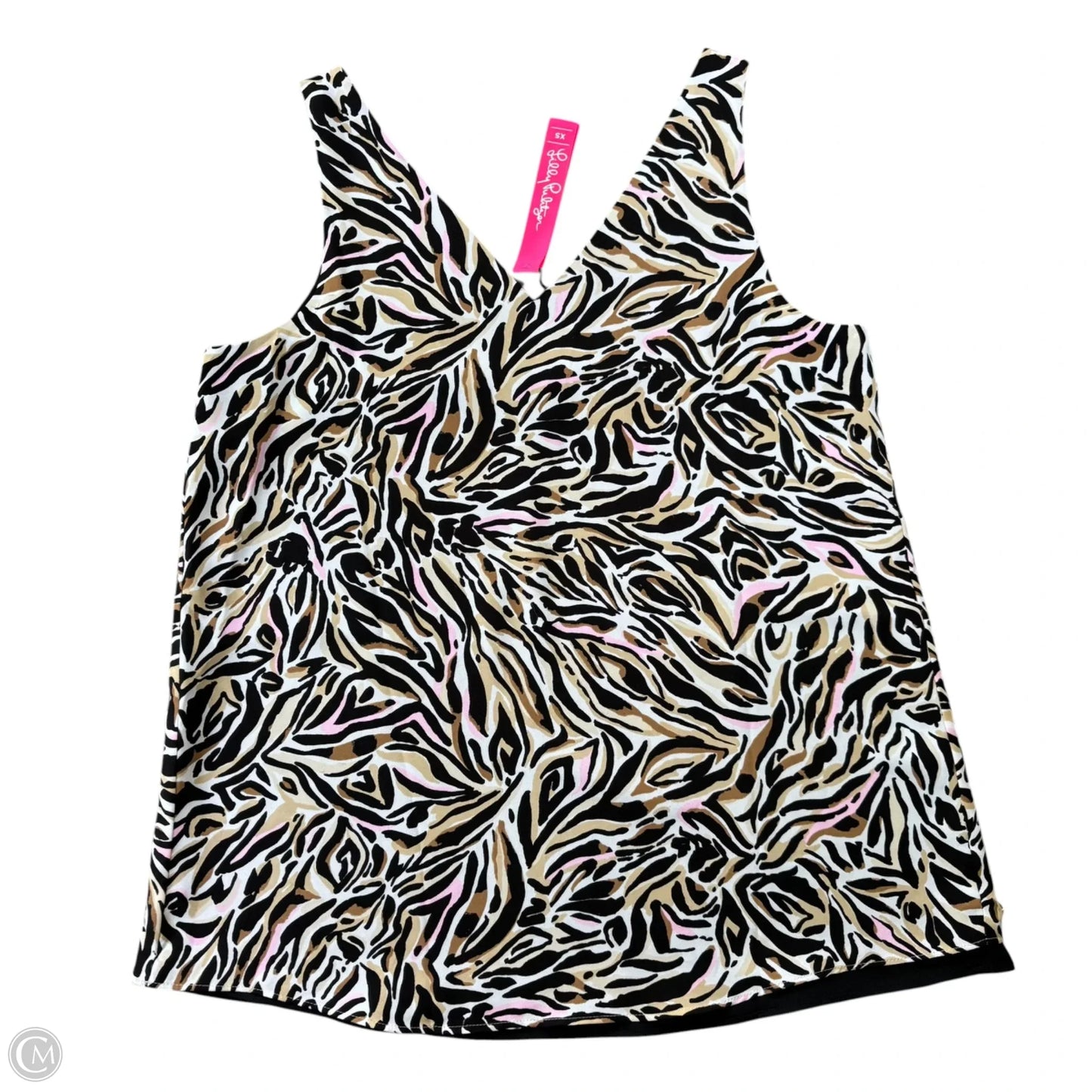 Top Sleeveless Designer By Lilly Pulitzer In Black & Cream, Size: Xs
