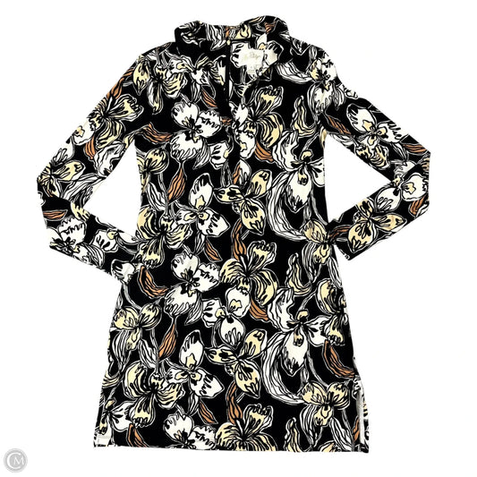 Romper Designer By Lilly Pulitzer In Black & Cream, Size: S