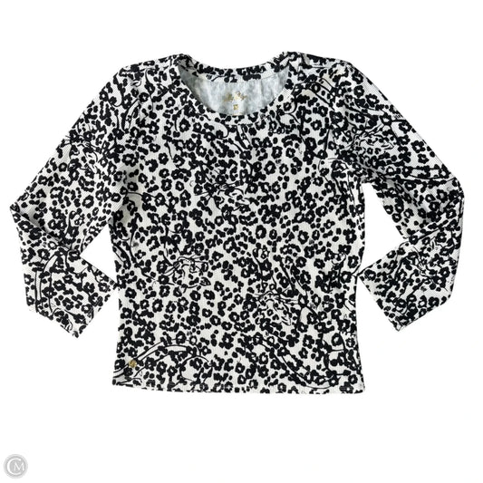 Top Long Sleeve Designer By Lilly Pulitzer In Black & White, Size: M
