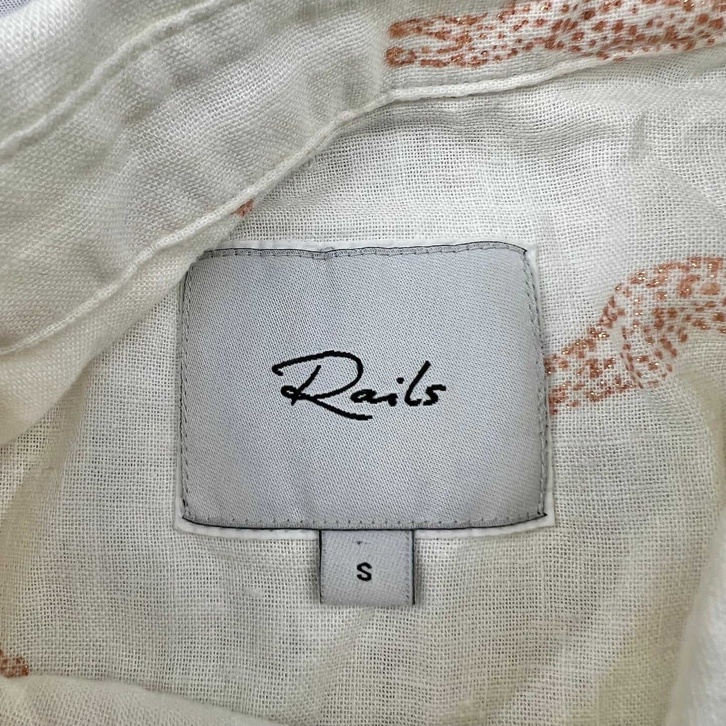 White Top Short Sleeve By Rails, Size: S