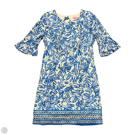 Dress Designer By Lilly Pulitzer In Blue White, Size: S