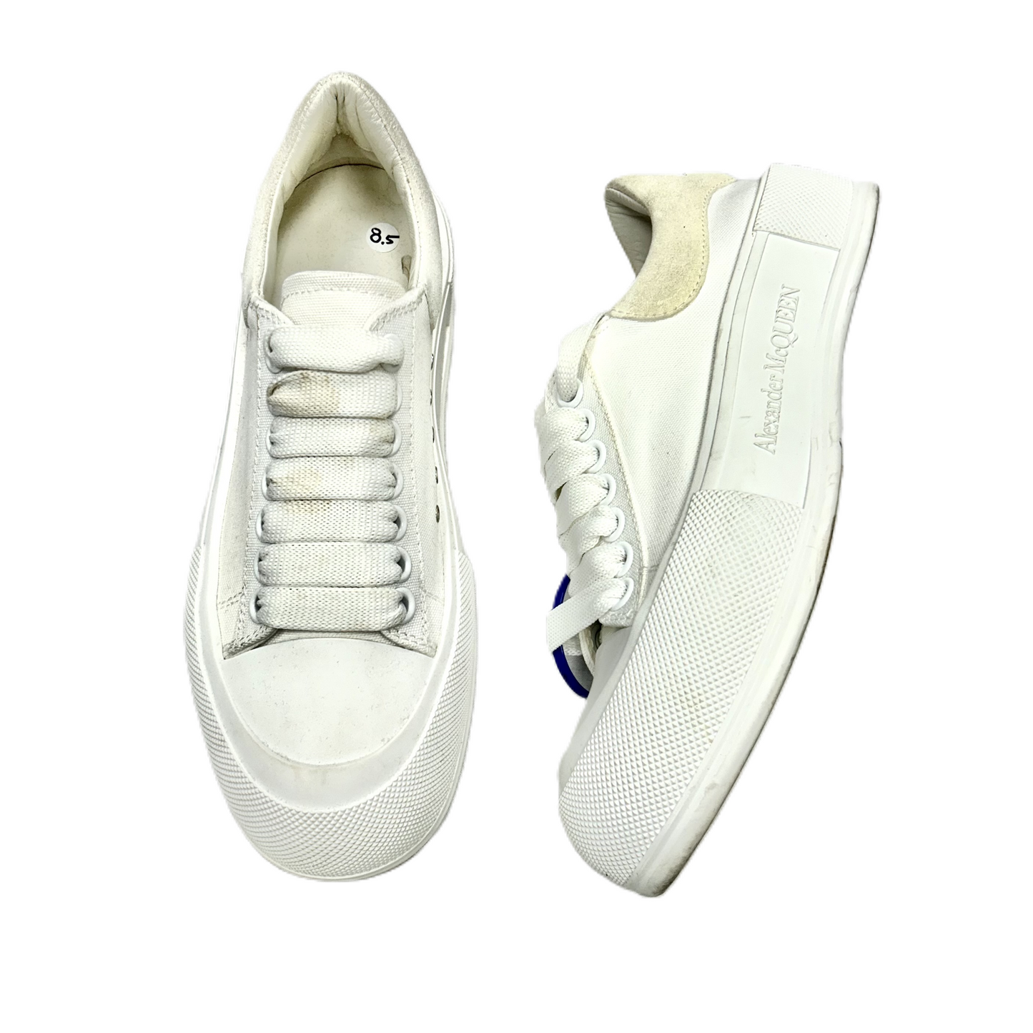 Shoes Luxury Designer By Alexander Mcqueen In White, Size: 8.5