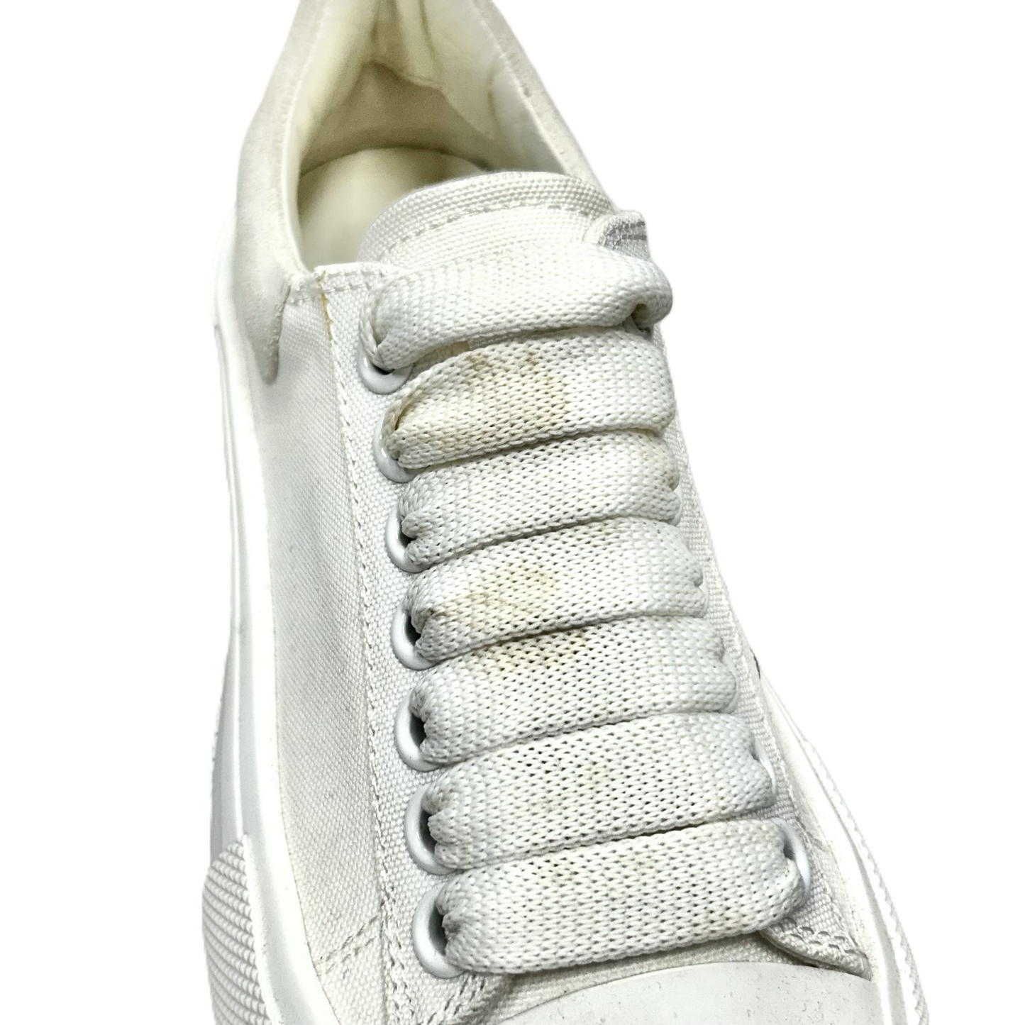 Shoes Luxury Designer By Alexander Mcqueen In White, Size: 8.5