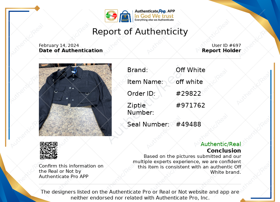 Jacket Luxury Designer By Off White  Size: M