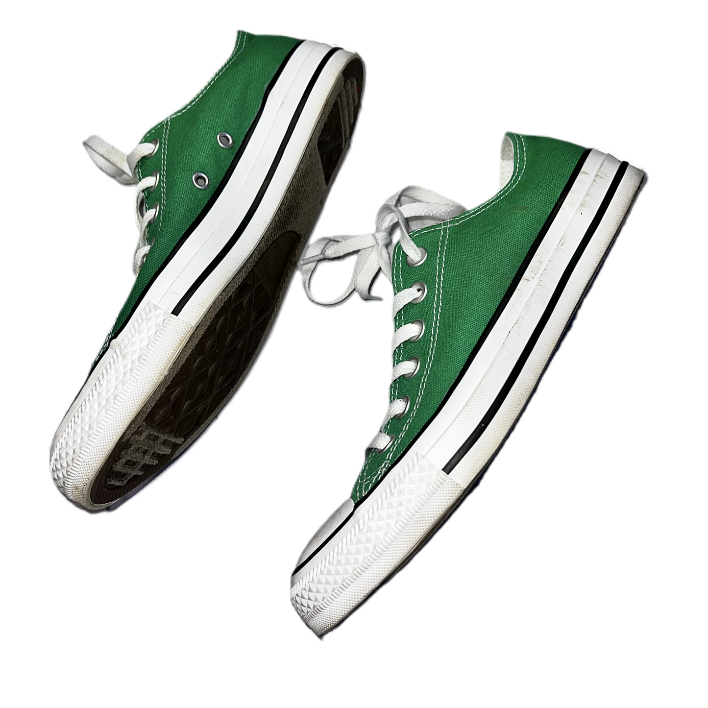 Green & White Shoes Sneakers By Converse, Size: 8.5