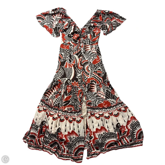 Dress Casual Maxi By Anthropologie In Brown & Red, Size: M