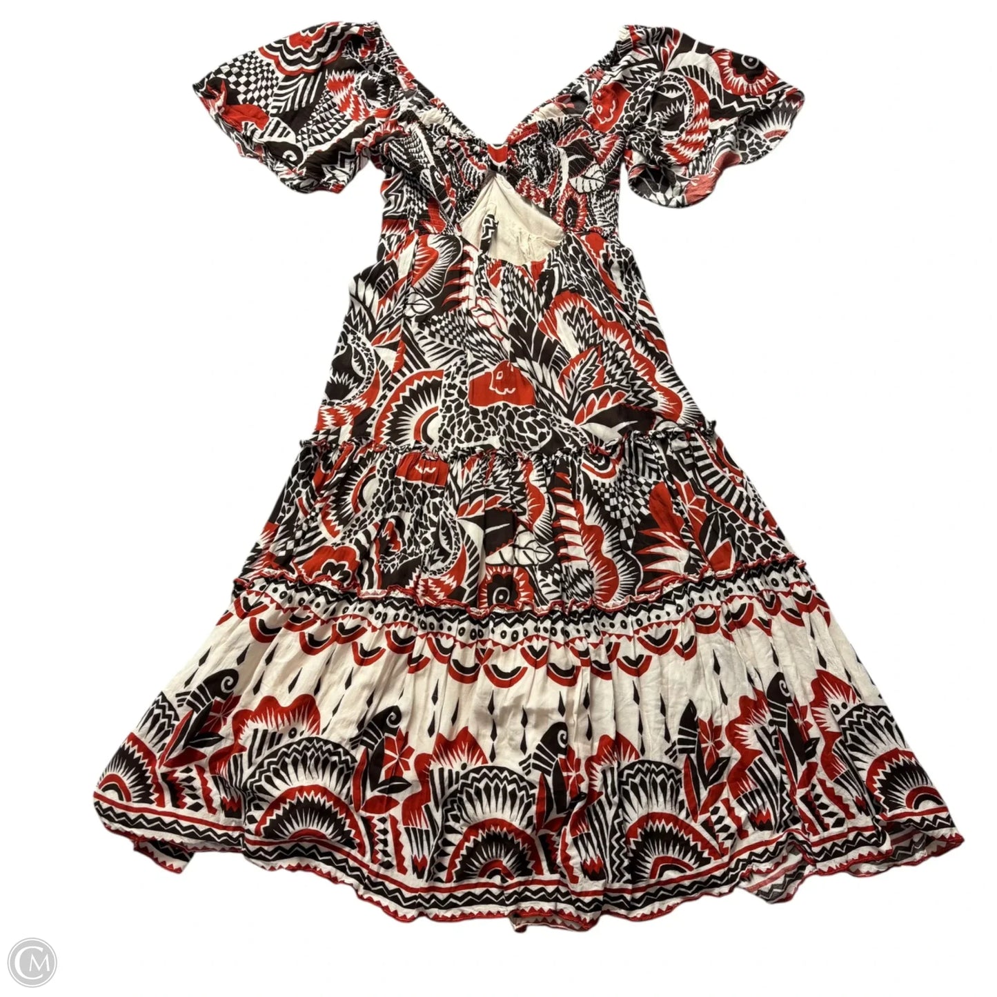 Dress Casual Maxi By Anthropologie In Brown & Red, Size: M