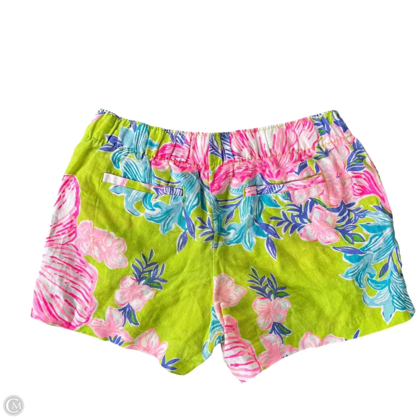 Shorts Designer By Lilly Pulitzer In Green & Pink, Size: M