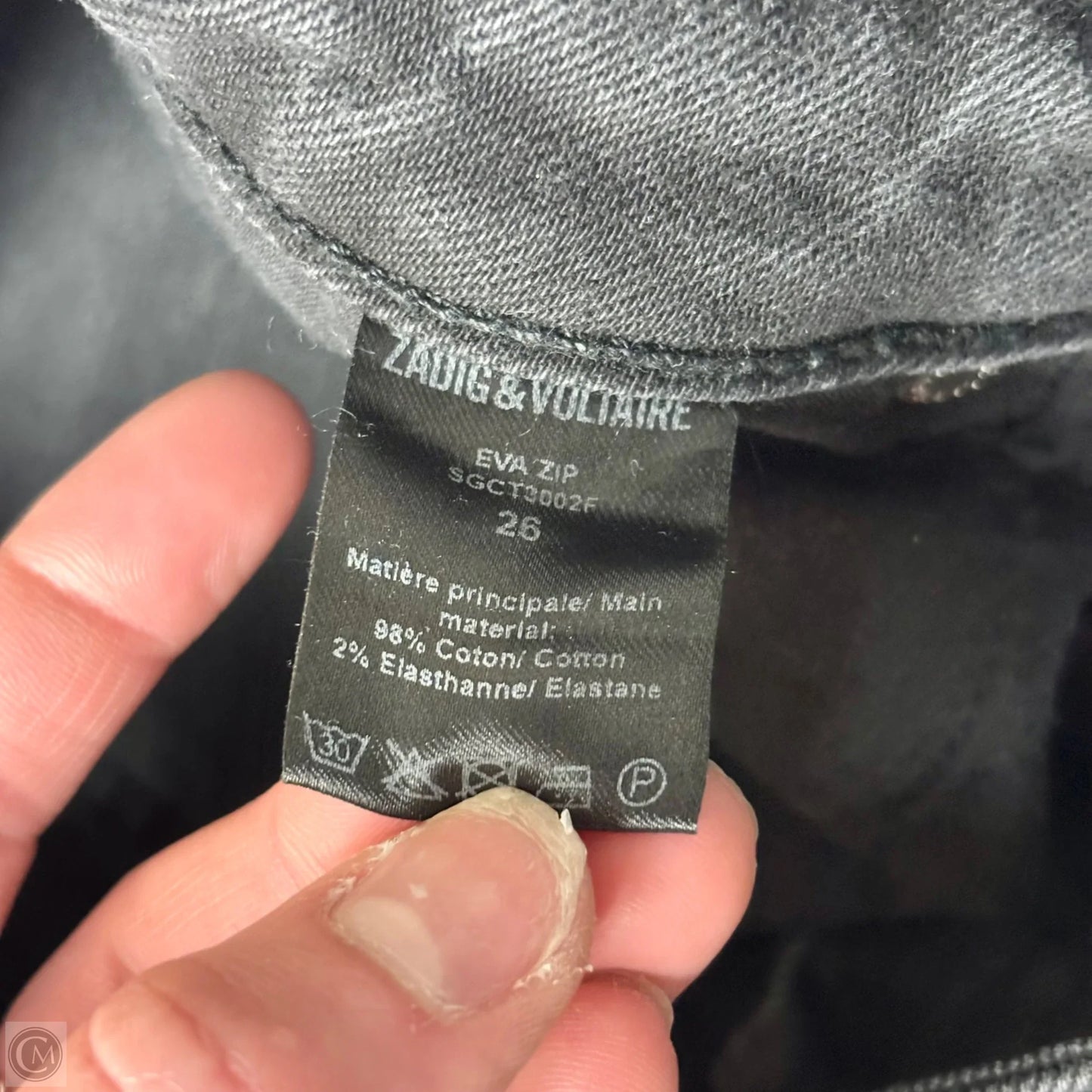 Jeans Skinny By Zadig And Voltaire In Black, Size: 2