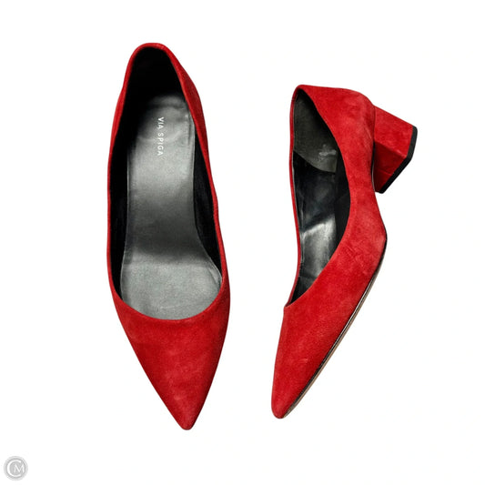 Shoes Heels Kitten By Via Spiga In Red, Size: 8