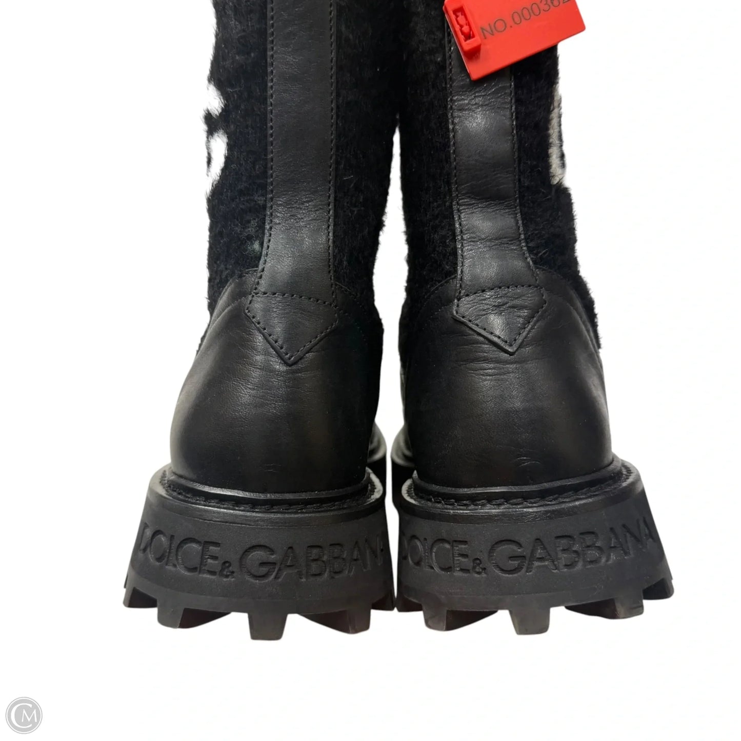 Boots Luxury Designer By Dolce And Gabbana In Black, Size: 9.5
