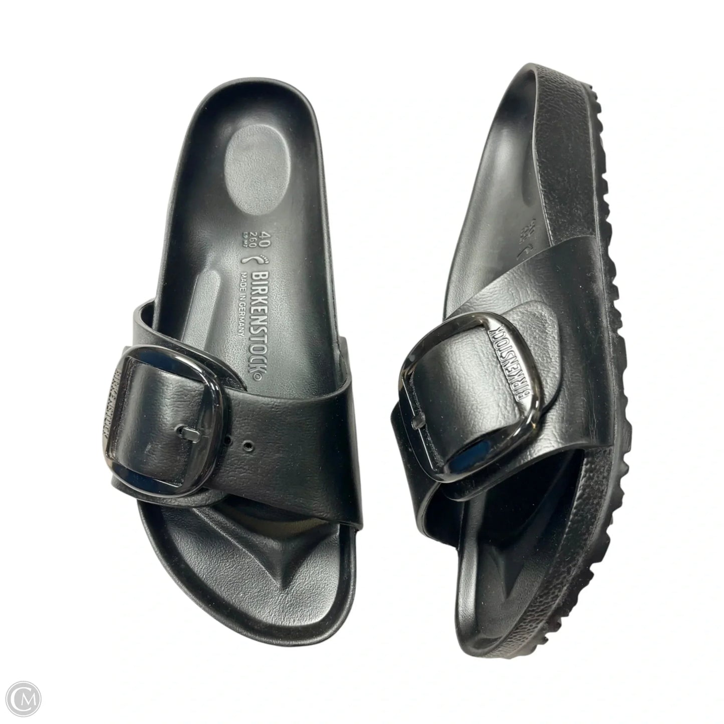 Sandals Flats By Birkenstock In Black, Size: 9.5