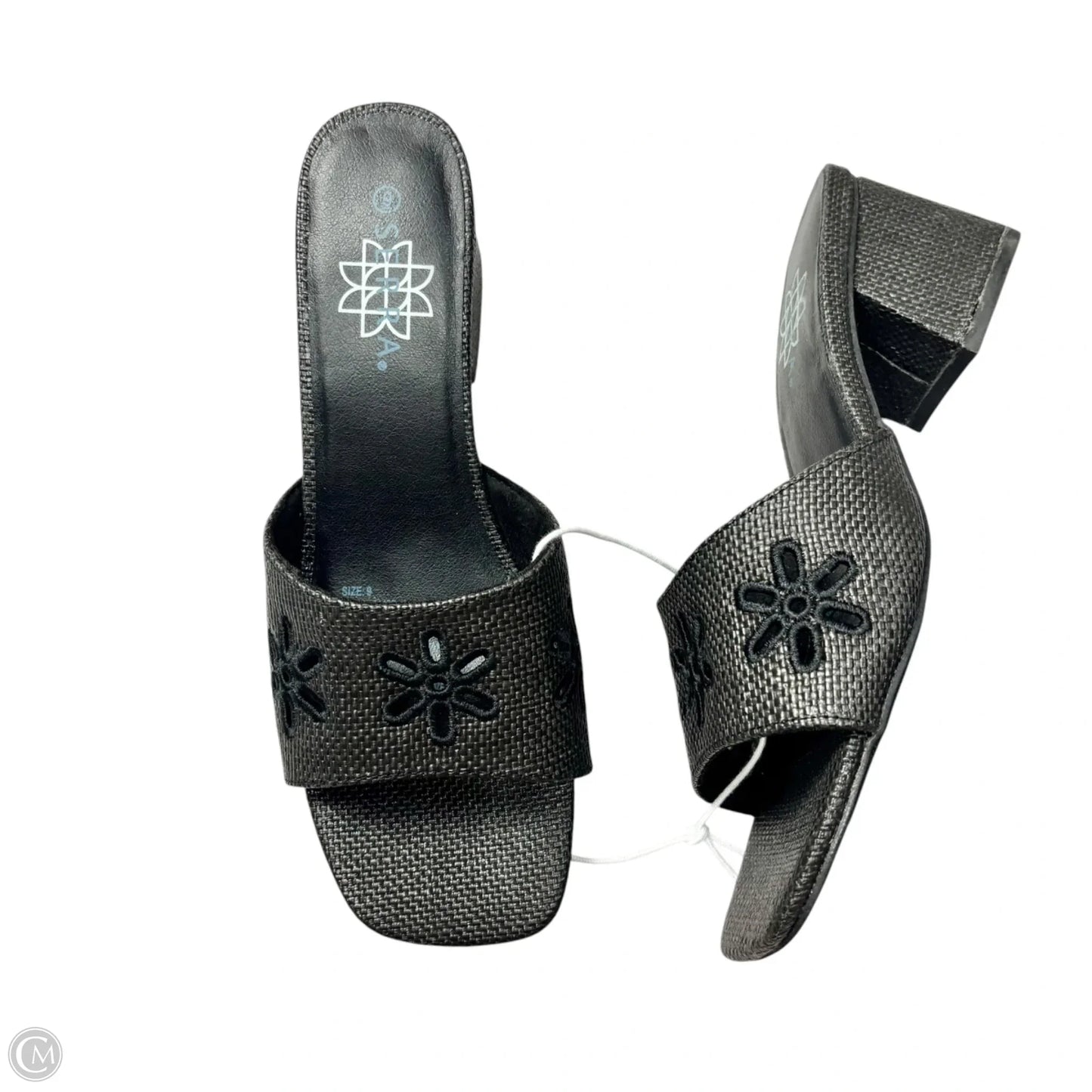 Sandals Heels Wedge By Serra In Black, Size: 9