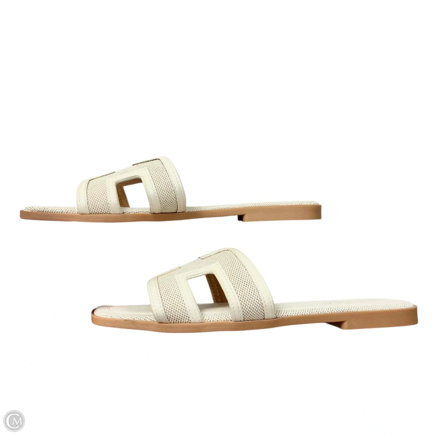 Sandals Flats By Top Moda In Cream, Size: 8.5