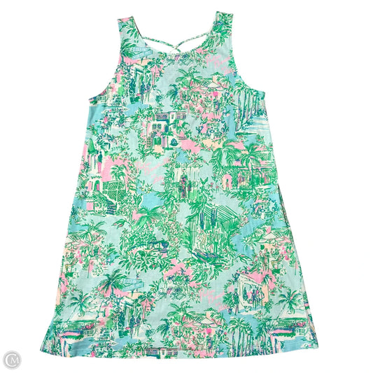 Dress Designer By Lilly Pulitzer In Green & Pink, Size: M