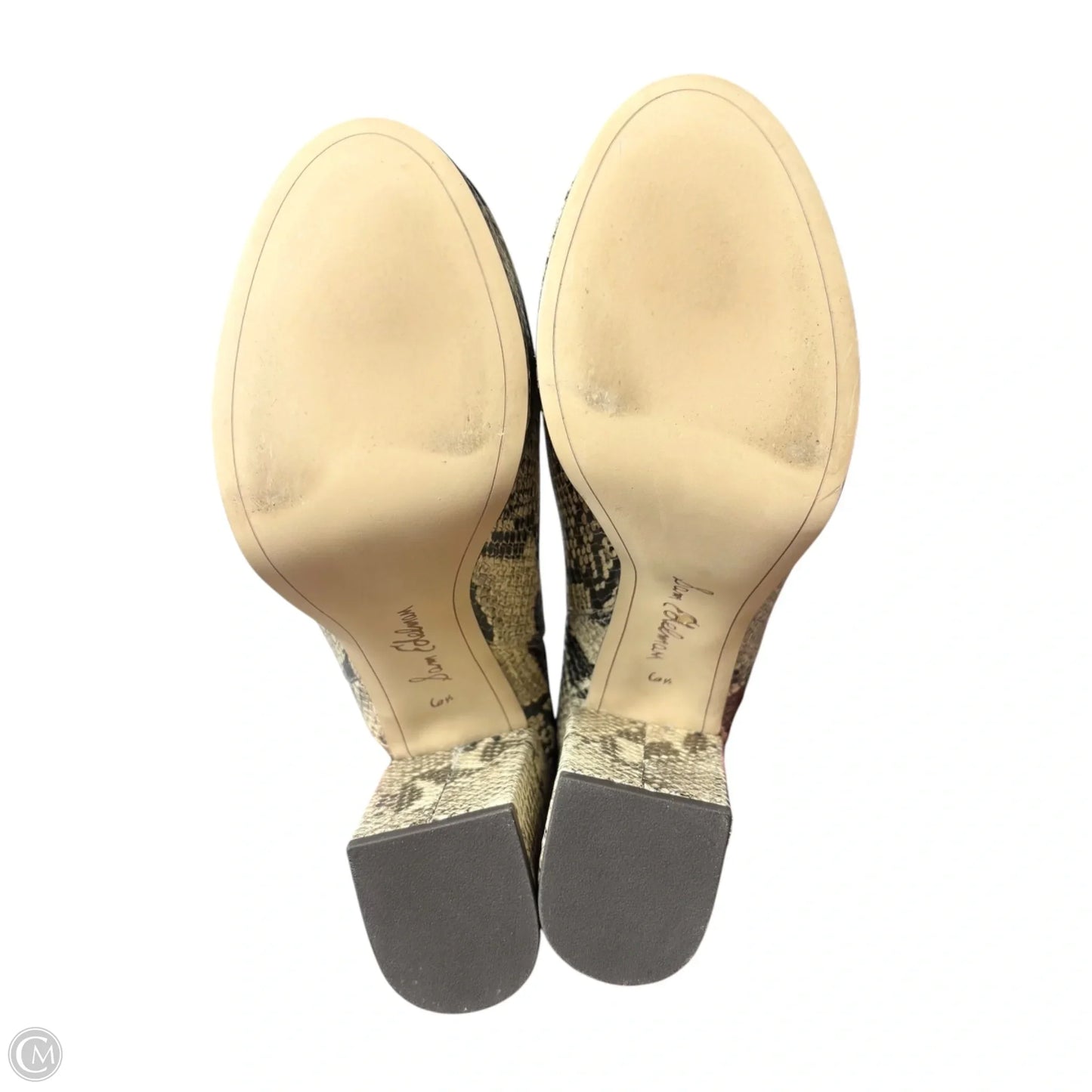 Boots Ankle Heels By Steve Madden In Tan, Size: 6.5