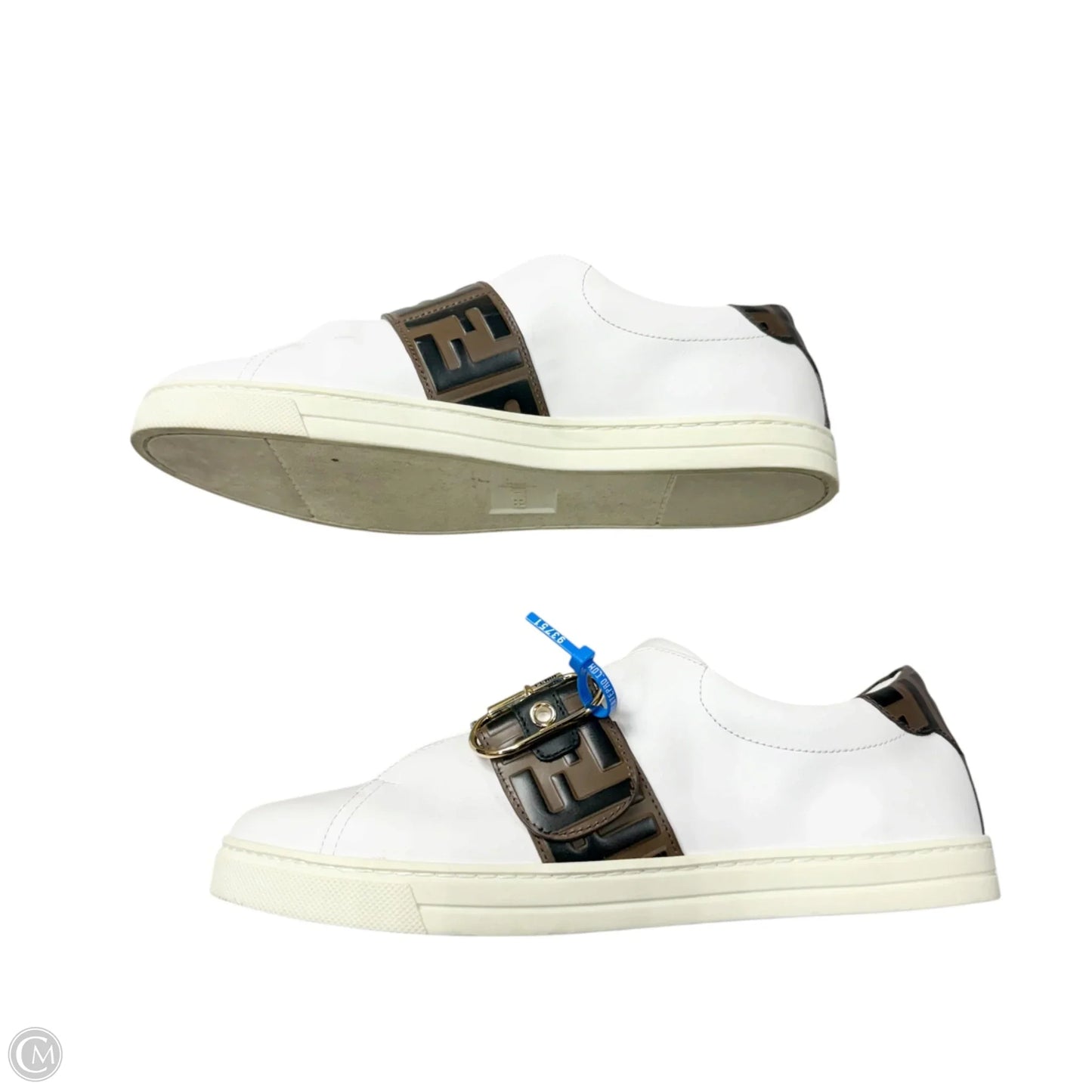 Shoes Luxury Designer By Fendi In White, Size: 9.5